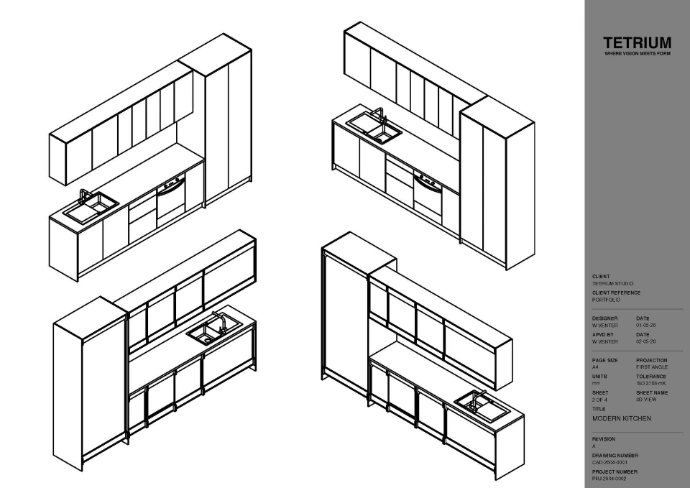 Modern Kitchen - 3D Views