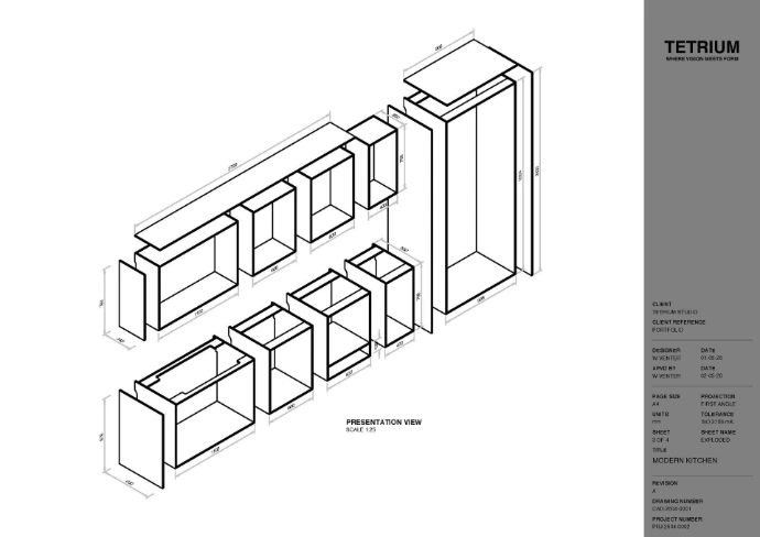 Modern Kitchen - Exploded